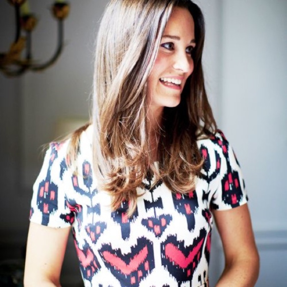 Ikat pattern Alice Temperley dress ASO Pippa Middleton